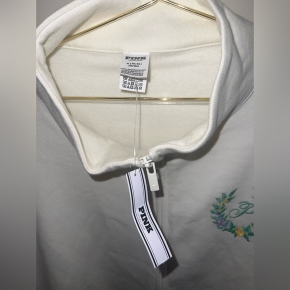 PINK Victoria’s Secret Floral Embroidered Zip Up Jacket NWT - Picture 5 of 7